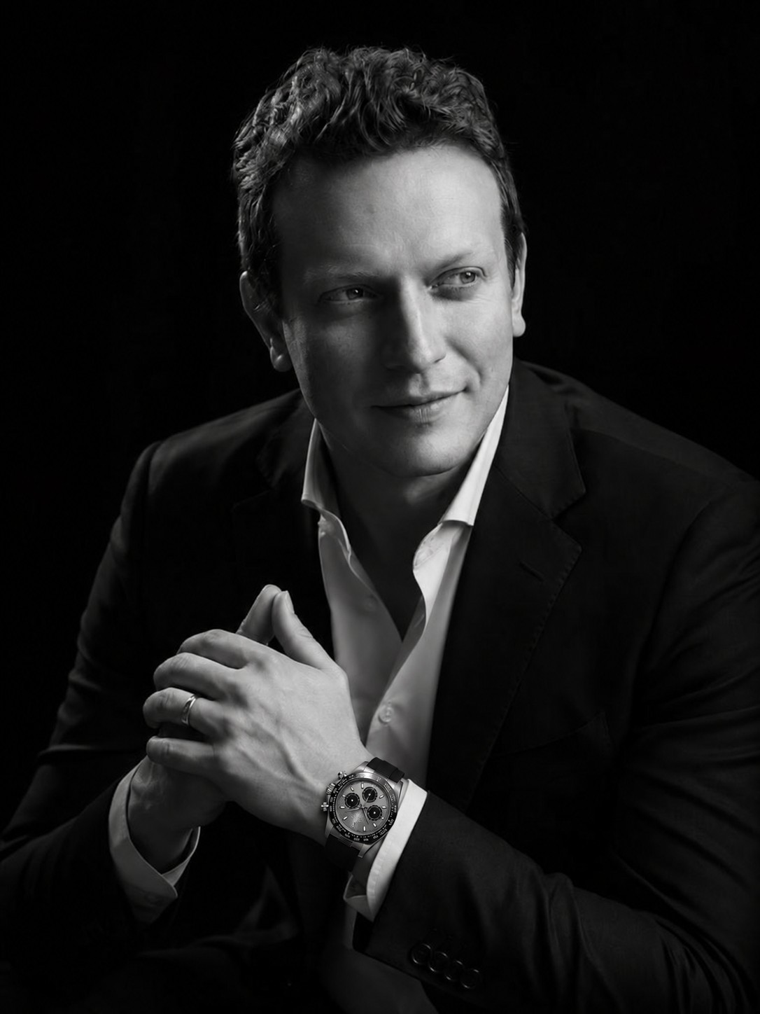 Black and white portrait of Jonathan Hendry